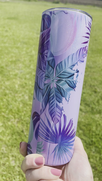 Summer Vibes Purple shimmer Tumbler